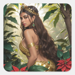 Lady Absinthe Square Sticker