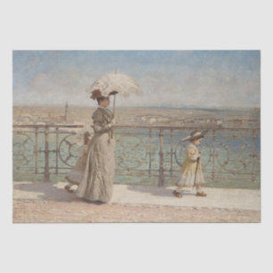 Lady and Girls Walking on a Bridge in Verona Tissue Paper