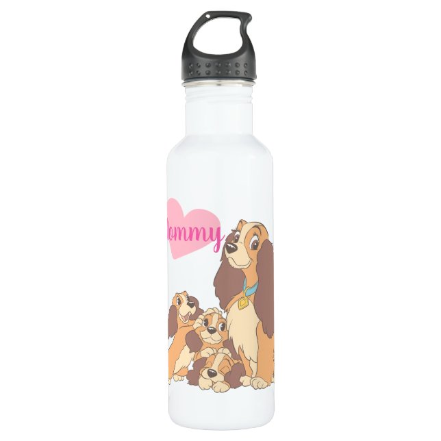 Lady and her Pups 710 Ml Water Bottle (Front)