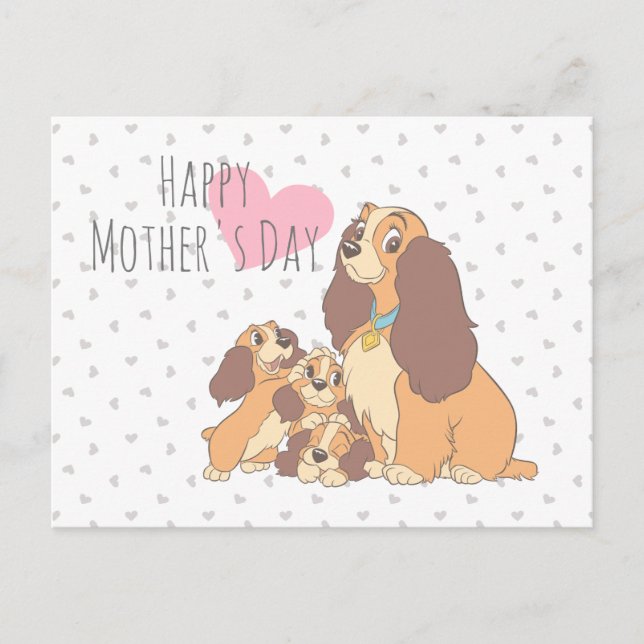 Lady and her Pups Postcard (Front)