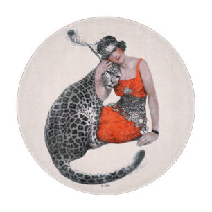 Lady and Leopard Cutting Board