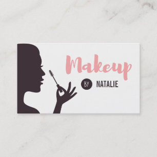 Lady and Mascara Makeup Artist Business Cards