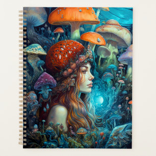 Lady And Mushrooms Surreal Imaginaire Art Planner