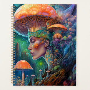Lady And Mushrooms Surreal Imaginaire Art Planner