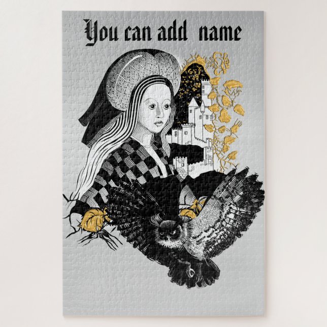 Lady and Night Owl Jigsaw Puzzle (Vertical)