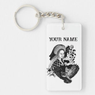 Lady and Night Owl Keychain