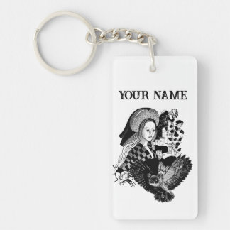 Lady and Night Owl Keychain