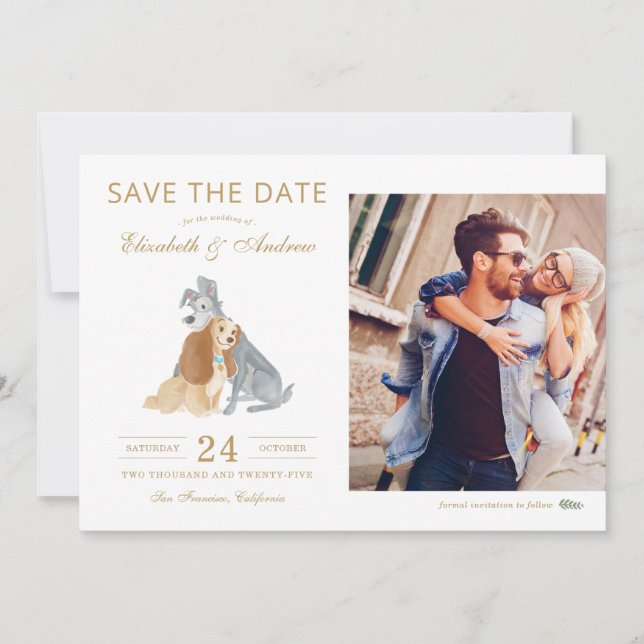 Lady and the Tramp | Photo Save the Date (Front)
