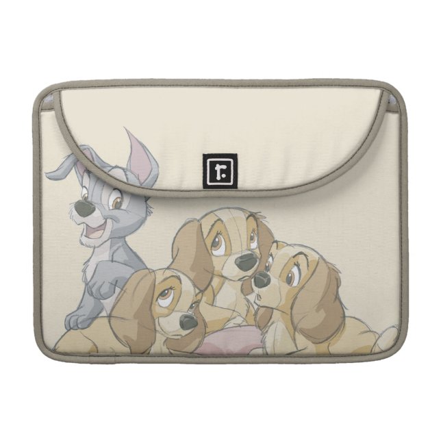 Lady and the Tramp Puppies Sleeve For MacBook Pro (Front Closed)