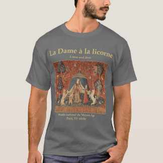 Lady and the Unicorn Fine Art Medieval Aesthetics T-Shirt