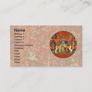 Lady and the Unicorn Medieval Tapestry Art Business Card