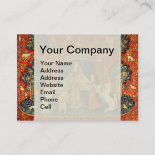 Lady and The Unicorn Medieval Tapestry: French Art Business Card