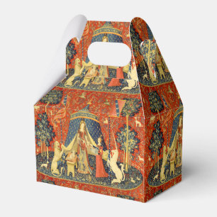 Lady and The Unicorn Medieval Tapestry: French Art Favor Box