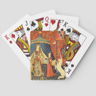 Lady and The Unicorn Medieval Tapestry: French Art Playing Cards