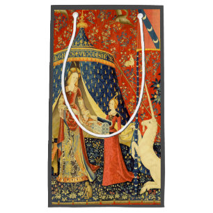 Lady and The Unicorn Medieval Tapestry: French Art Small Gift Bag