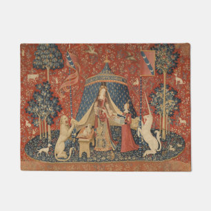 Lady And The Unicorn Middle Ages Vintage Tapestry Doormat