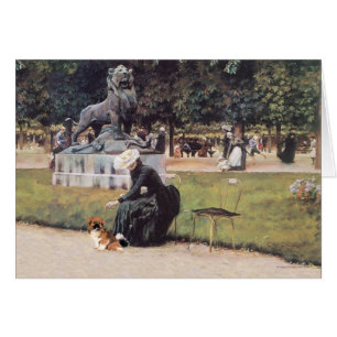 Lady and Tibetan Spaniel in the Park