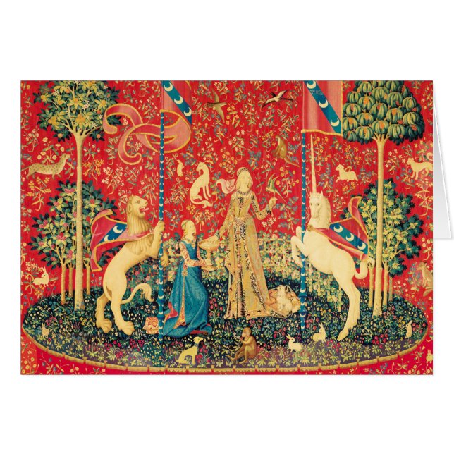 LADY AND UNICORN Flowers,Animals Fantasy Christmas (Front Horizontal)