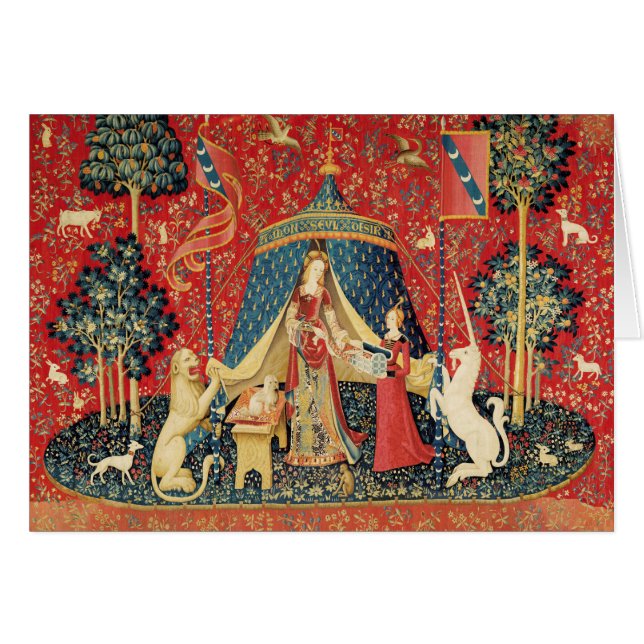 LADY AND UNICORN Flowers,Animals Fantasy Christmas (Front Horizontal)