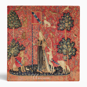 LADY AND UNICORN Lion,Fantasy Flowers,Animals Binder