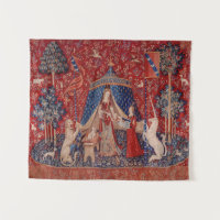 Lady and Unicorn Medieval Tapestry Desire