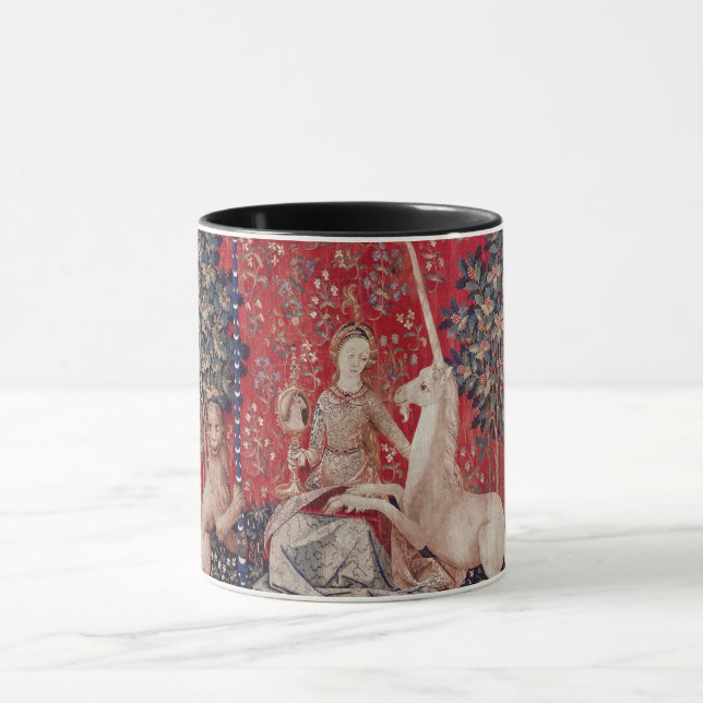 Lady and Unicorn Medieval Tapestry Sight Mug (Center)