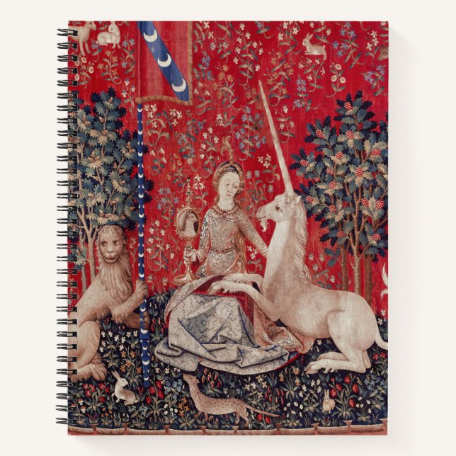 Lady and Unicorn Medieval Tapestry Sight Notebook (Front)
