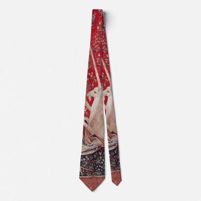 Lady and Unicorn Medieval Tapestry Sight Tie (Front)