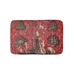 Lady and Unicorn Medieval Tapestry Touch Bath Mat