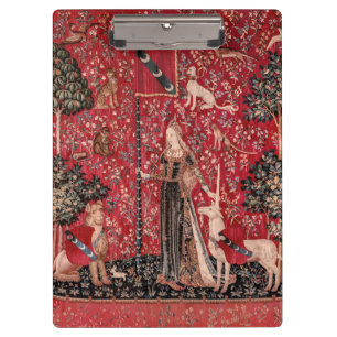 Lady and Unicorn Medieval Tapestry Touch Clipboard