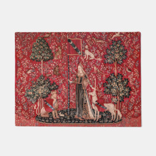 Lady and Unicorn Medieval Tapestry Touch Doormat