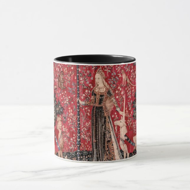 Lady and Unicorn Medieval Tapestry Touch Mug (Center)
