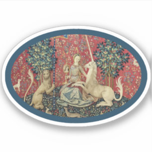 Lady and Unicorn (Sight) Vinyl Sticker