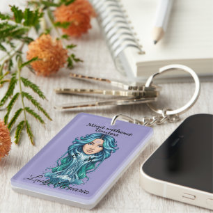 Lady Aquario Llavero - Unique Detail and Staff Keychain