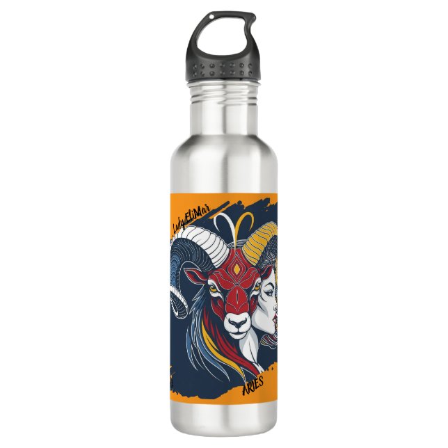 Lady Aries Water Bottle Zodiac (Front)