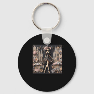 Lady Art # 2 Sticker Keychain