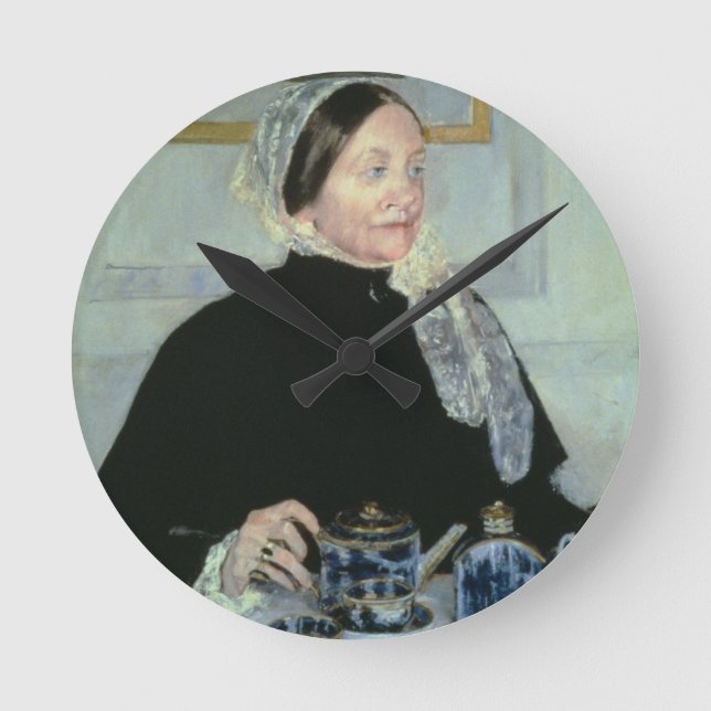 Lady at the Tea Table, 1885 (oil on canvas) Round Clock (Front)
