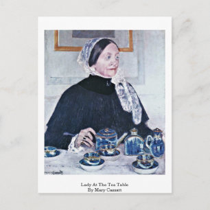 Lady At The Tea Table By Mary Cassatt Postcard