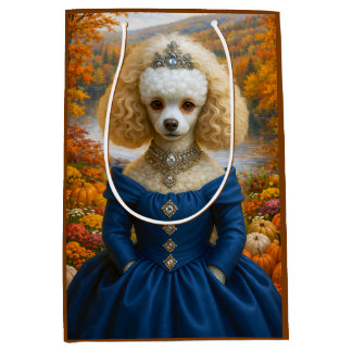 Lady Autumn , Poodle  Medium Gift Bag