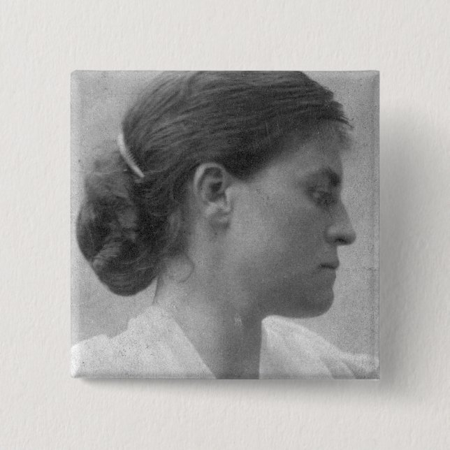 Lady Beatrice Thynne 2 Inch Square Button (Front)