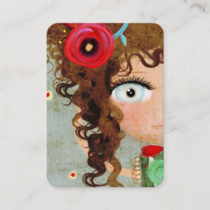 Lady Beautiful Eye Hair Grunge Business Card
