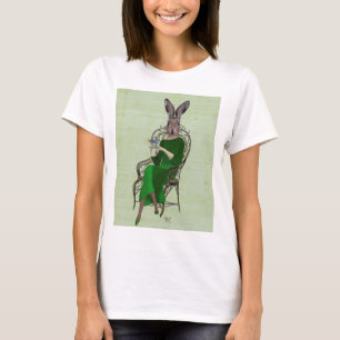 Lady Bella Rabbit Taking Tea 3 T-Shirt