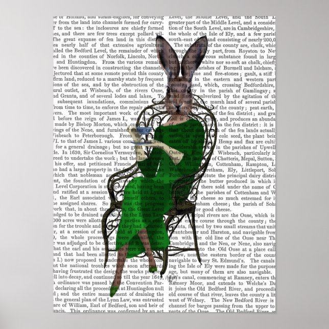 Lady Bella Rabbit Taking Tea Poster (Front)