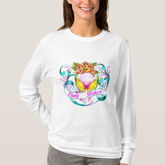 lady biker-1 T-Shirt (Front)