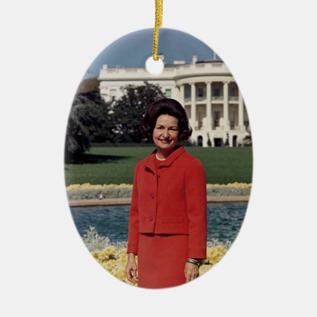 Lady Bird Ceramic Ornament (Front)