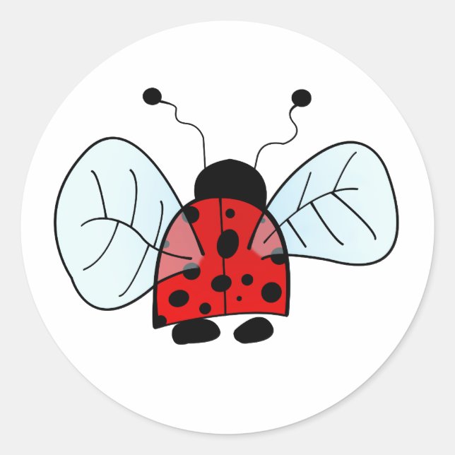 Lady bird classic round sticker (Front)