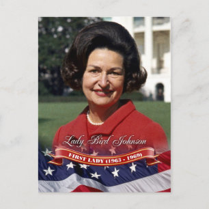 Lady Bird Johnson, First Lady of the U.S. Postcard