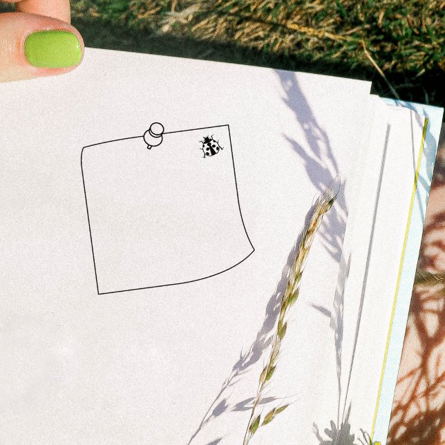 Lady Bird, Post It Journal Frame,  Rubber Stamp (Creator Uploaded)