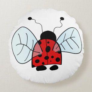 Lady bird round pillow