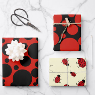 Lady Bird Thème Enveloppement Papier à feuille pla